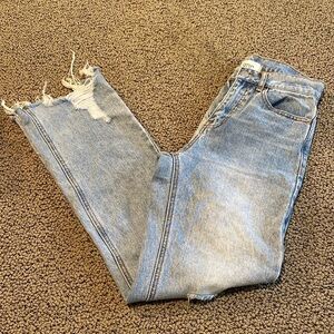 BDG Cowboy Distressed Wide Straight Leg Jean Size 24 in Like New Condition